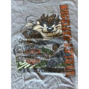 Harley Davidson Looney Tunes Motorcycle Biker t Shirt 3XL XXXL short sleeve Taz
